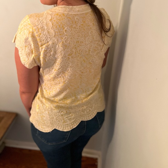 Yellow Embroidered Top - Picture 2 of 2